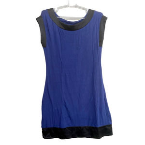 Express Mini Blue Dress | Size Small | Blue with Black Details | Gently Used